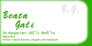beata gali business card
